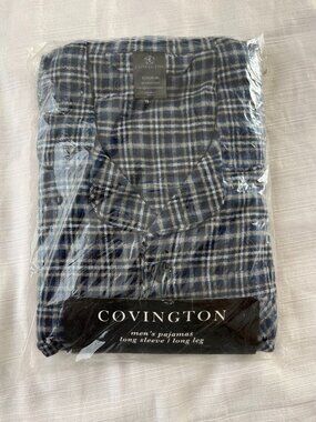 Covington Flannel Men's Plaid Pajama Set Size XL Long Sleeve & Leg